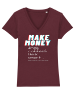 Make money Tricou mânecă scurtă guler V Damă Evoker