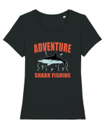 Adventure Shark Fishing Tricou mânecă scurtă guler larg fitted Damă Expresser