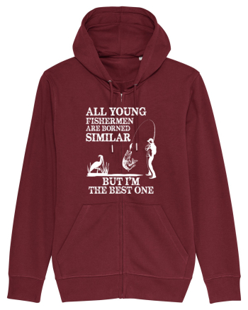All Young Fishermen Are Borned Similar Burgundy