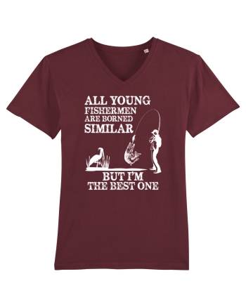 All Young Fishermen Are Borned Similar Burgundy