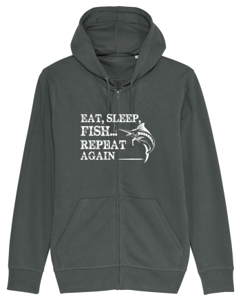 Eat Sleep Fish Repeat Anthracite