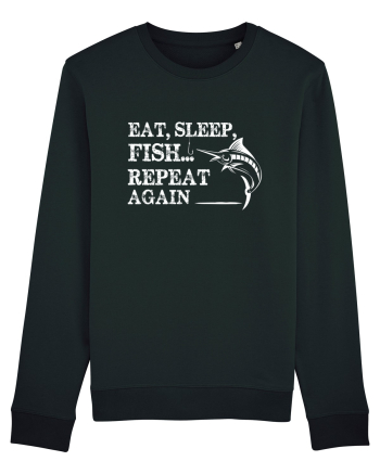 Eat Sleep Fish Repeat Black