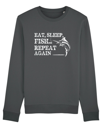 Eat Sleep Fish Repeat Anthracite