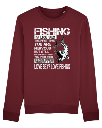 Fishing Is Like Sex Burgundy