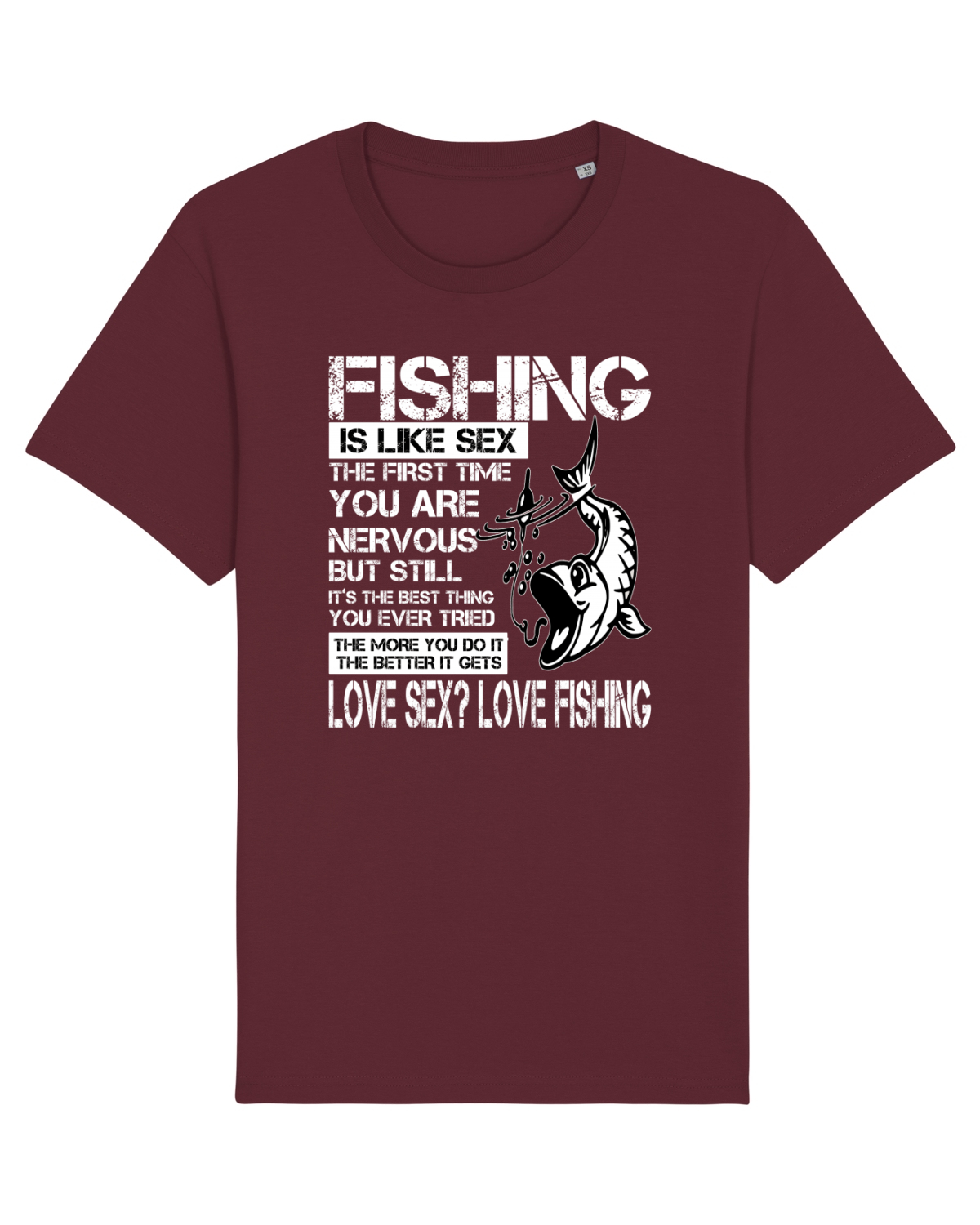 Tricou mânecă scurtă Unisex Rocker Burgundy