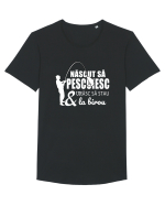 Nascut Sa Pescuiesc Tricou mânecă scurtă guler larg Bărbat Skater