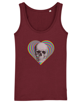 Psychedelic Skull Burgundy