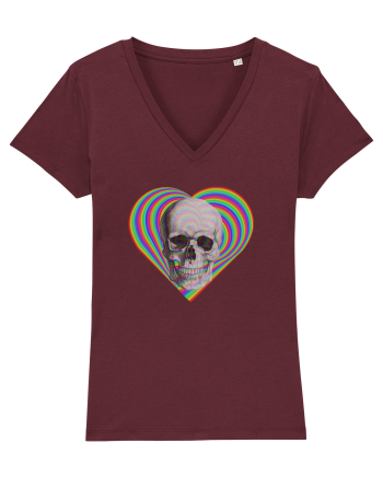 Psychedelic Skull Burgundy