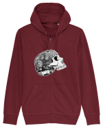 Skull Hanorac cu fermoar Unisex Connector