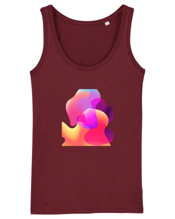 Abstract Bubbles Burgundy