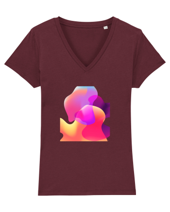 Abstract Bubbles Burgundy