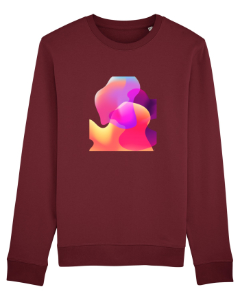 Abstract Bubbles Burgundy