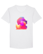 Abstract Bubbles Tricou mânecă scurtă guler larg Bărbat Skater