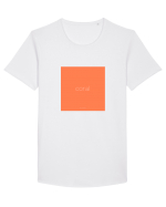 Coral Tricou mânecă scurtă guler larg Bărbat Skater