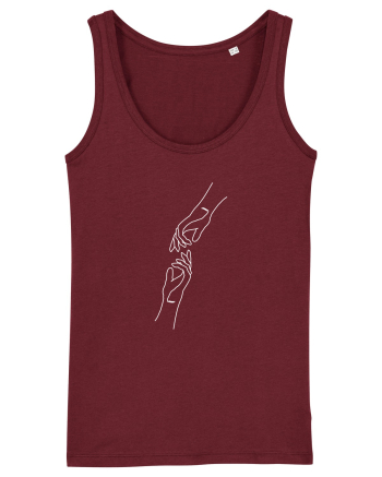 Reaching Hands Burgundy