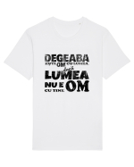 Degeaba esti Om cu Lumea, daca Lumea nu e Om cu Tine Tricou mânecă scurtă Unisex Rocker