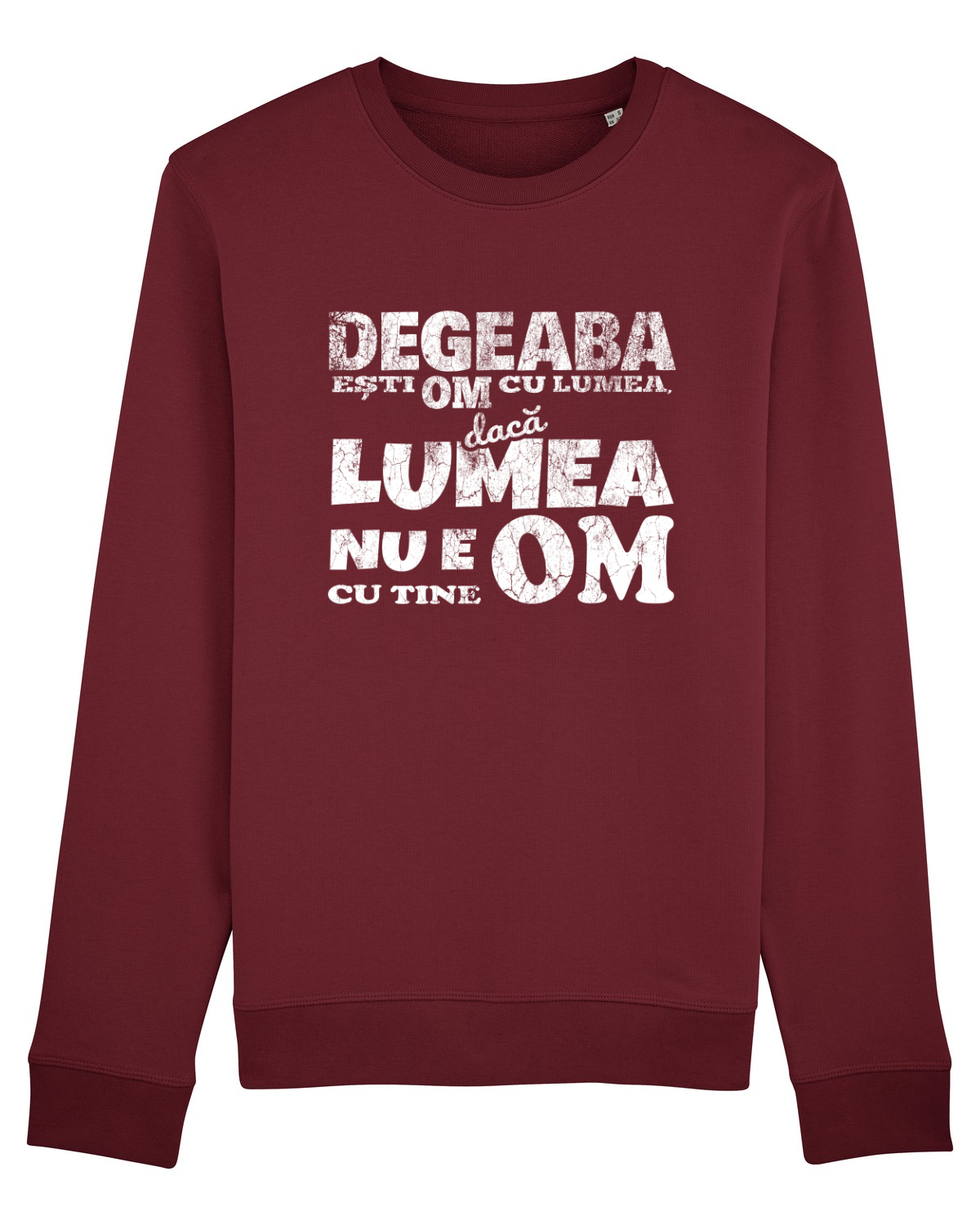 Bluză mânecă lungă Unisex Rise Burgundy
