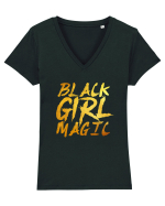 Black Girl Magic Tricou mânecă scurtă guler V Damă Evoker