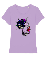 Skull Tricou mânecă scurtă guler larg fitted Damă Expresser