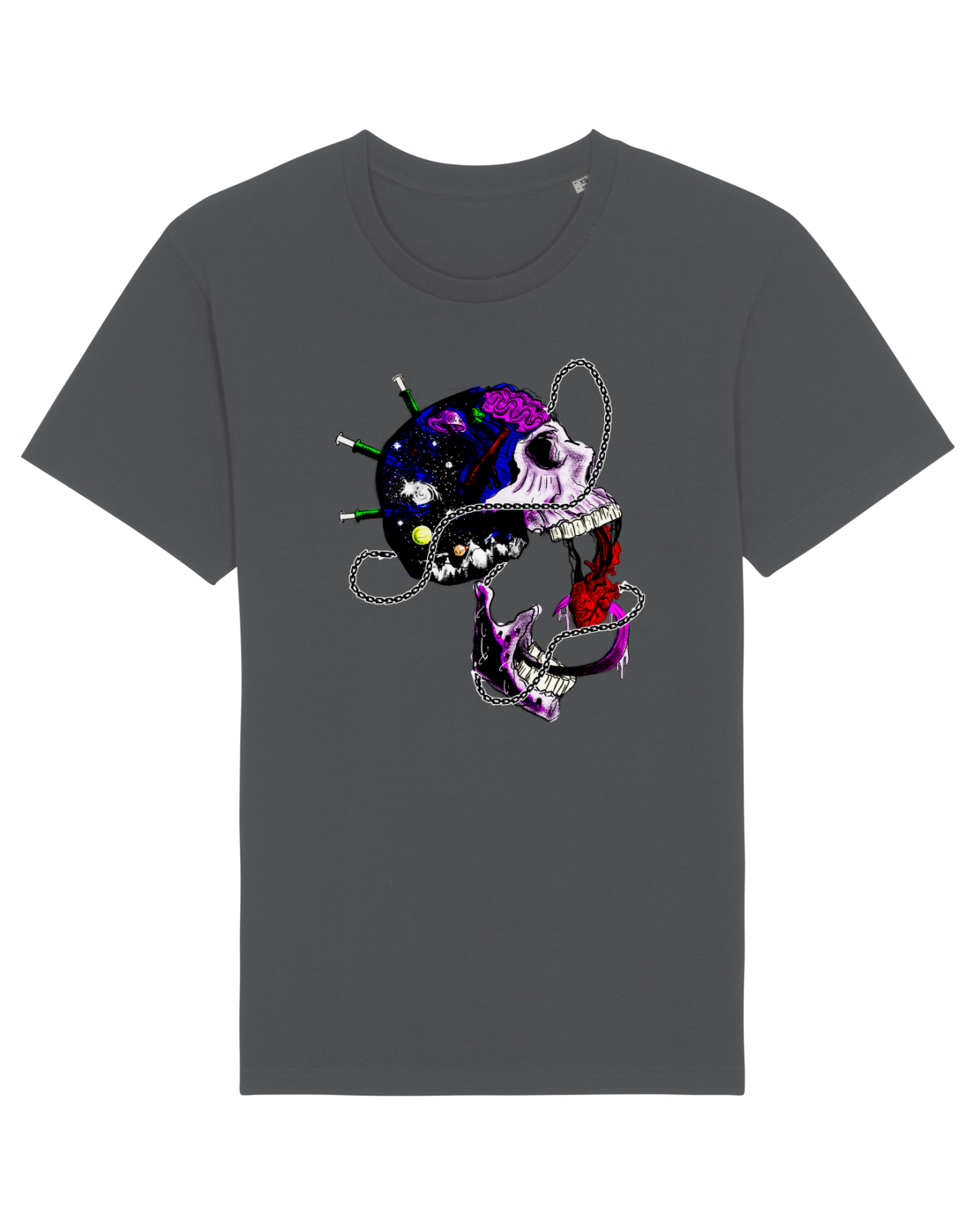 Tricou mânecă scurtă Unisex Rocker Anthracite
