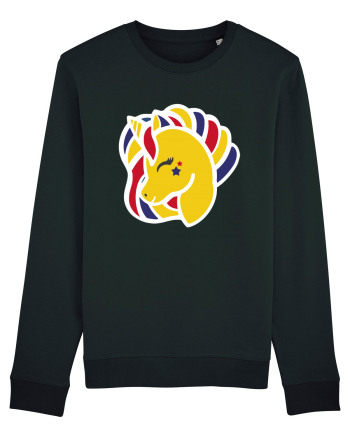 Unicorn Patriotic Tricolor Black