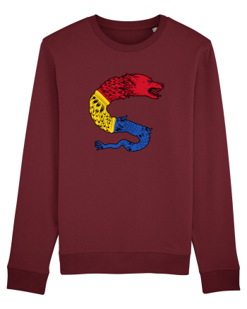 Lup Dacic Tricolor Burgundy