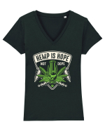 Hemp Is Hope Not Dope Tricou mânecă scurtă guler V Damă Evoker