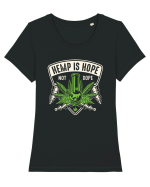 Hemp Is Hope Not Dope Tricou mânecă scurtă guler larg fitted Damă Expresser