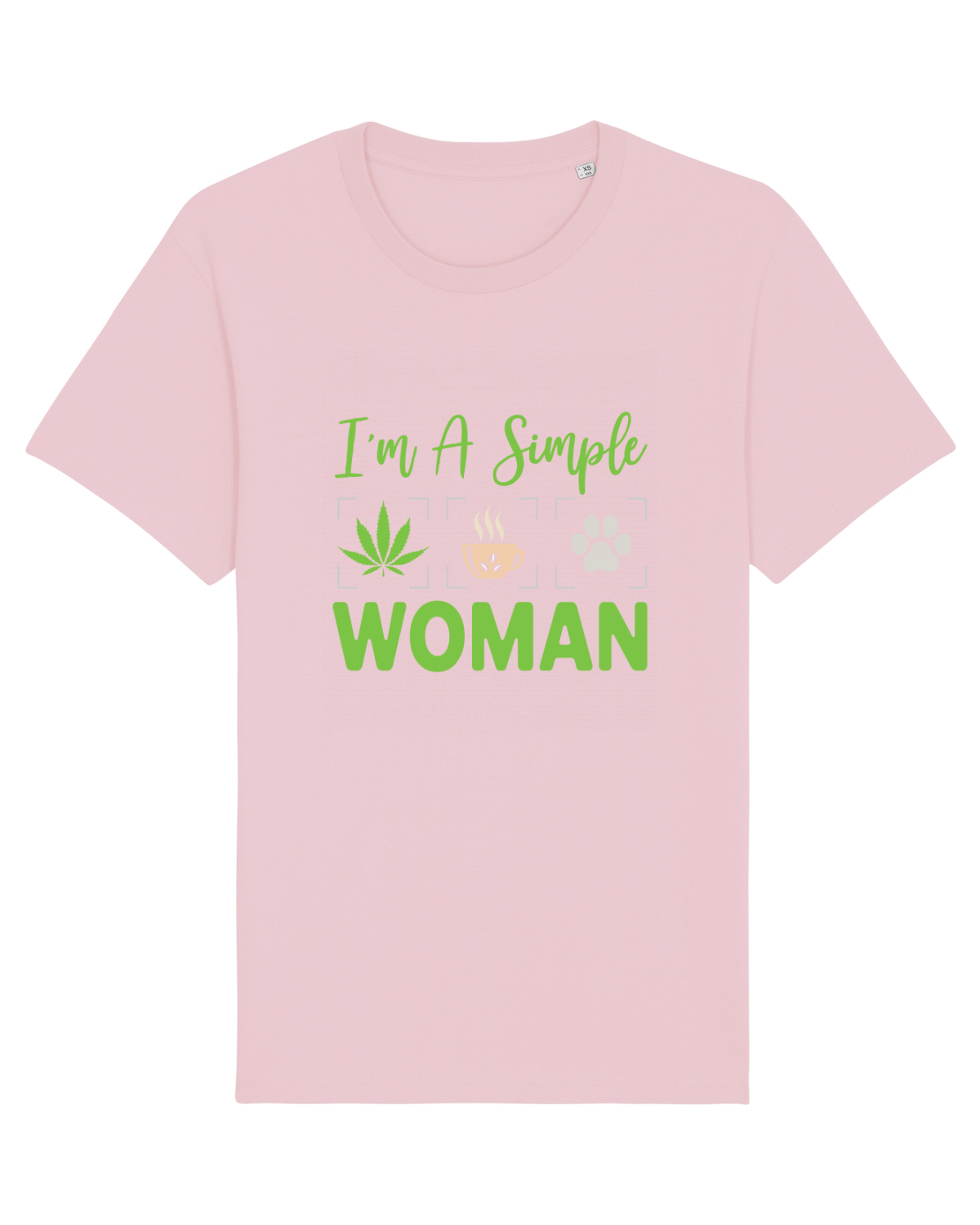 Tricou mânecă scurtă Unisex Rocker Cotton Pink