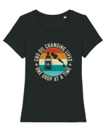 One Drop At The Time Tricou mânecă scurtă guler larg fitted Damă Expresser