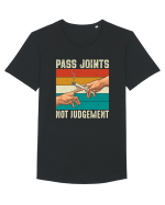 Pass Joint Not Judgement Tricou mânecă scurtă guler larg Bărbat Skater