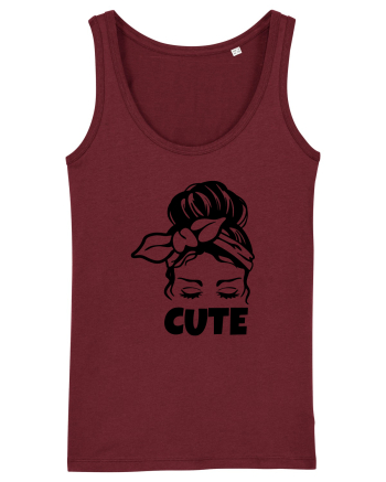 Cute Woman Burgundy