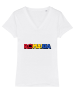 Romania  Tricou mânecă scurtă guler V Damă Evoker