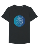Wolf Lines Tricou mânecă scurtă guler larg Bărbat Skater