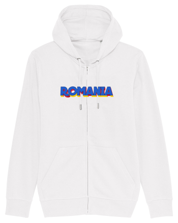 Romania 3D text White