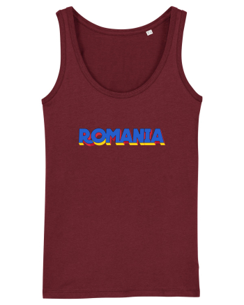Romania 3D text Burgundy