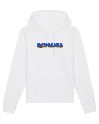 Romania 3D text White