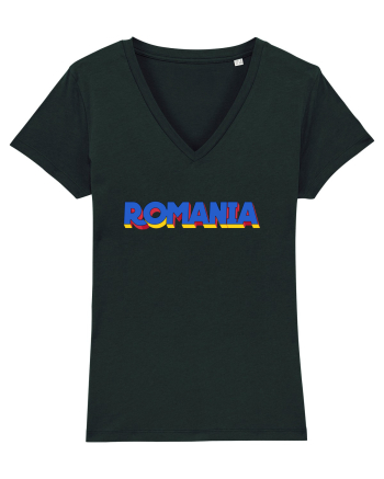 Romania 3D text Black