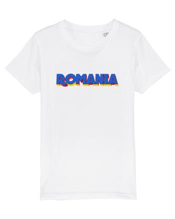 Romania 3D text White