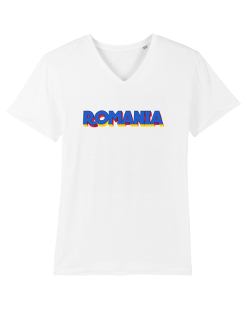Romania 3D text White