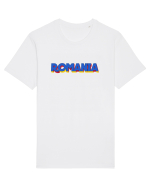 Romania 3D text Tricou mânecă scurtă Unisex Rocker