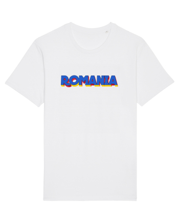 Romania 3D text White