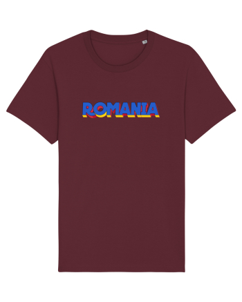 Romania 3D text Burgundy