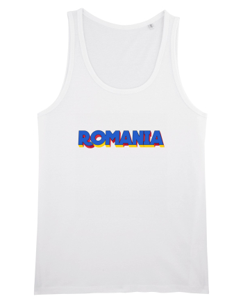 Romania 3D text White