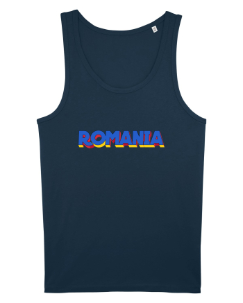 Romania 3D text Navy