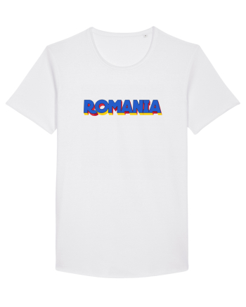 Romania 3D text White