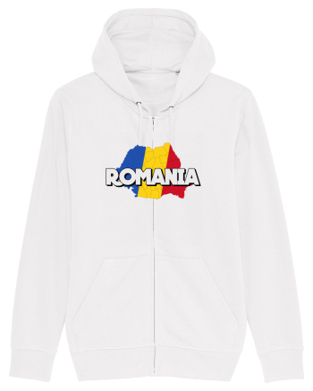 Romania Harta White
