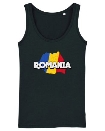 Romania Harta Black