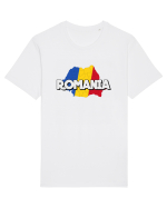 Romania Harta Tricou mânecă scurtă Unisex Rocker