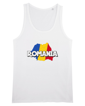 Romania Harta White